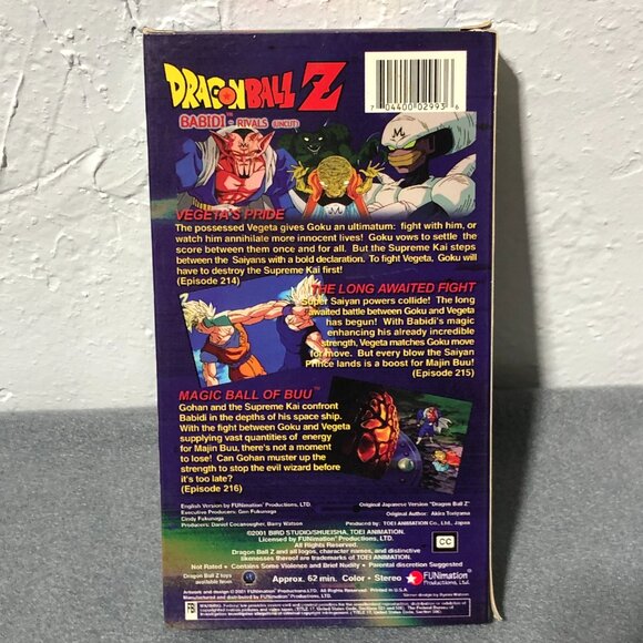 Dragon Ball Z Babidi Saga Uncut 4 VHS Tape Complete Set Anime Funimation 2001 - Picture 10 of 12